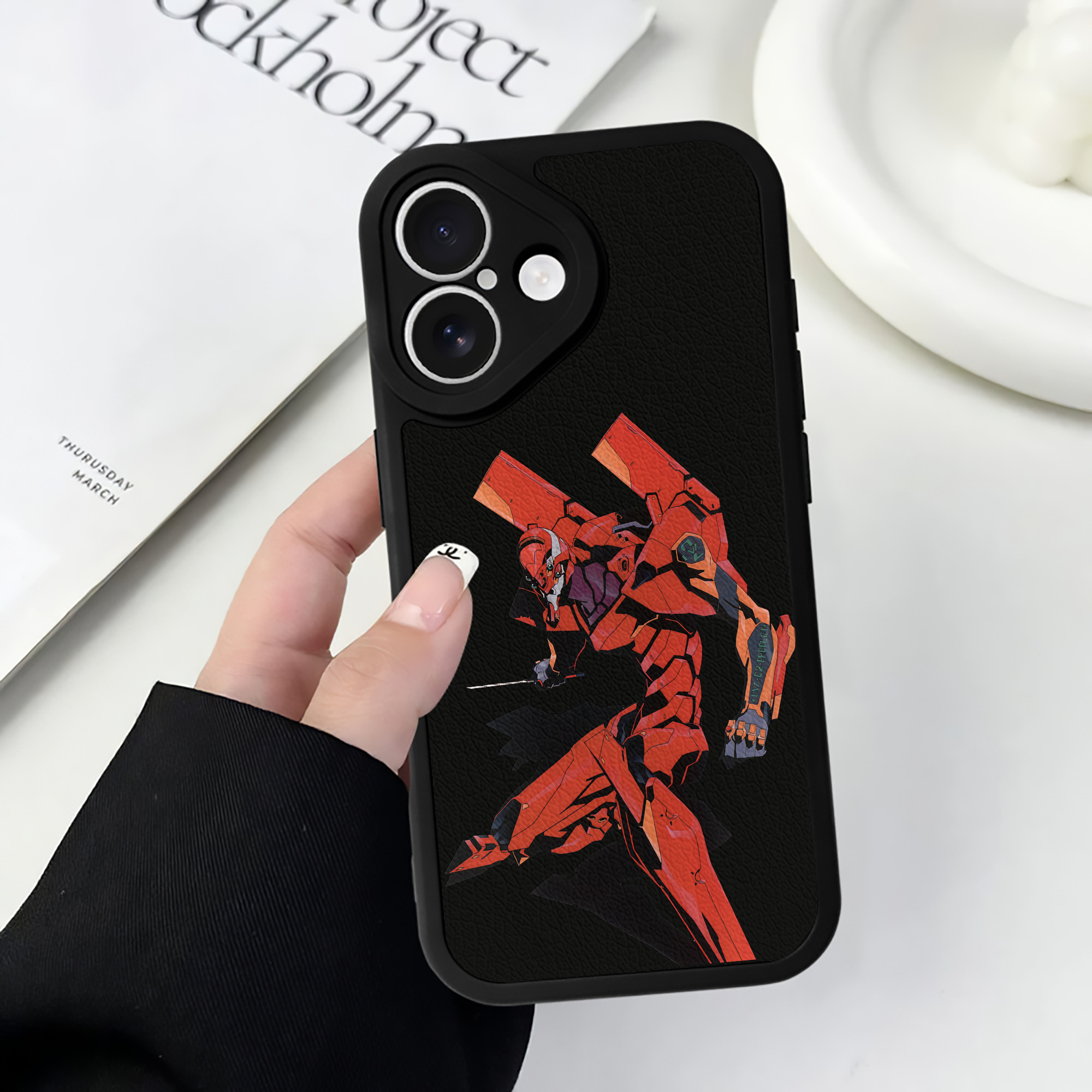 （画像用） EVA 新世紀エヴァンゲリオン 【iPhone 16シリーズ対応】シリコンスマホケース（レザー調） 材質：シリコン